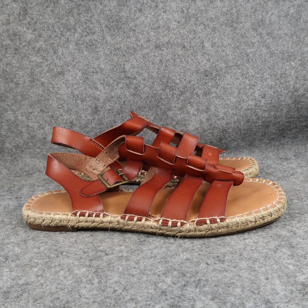 Time and Tru Shoes Womens 8.5 Sandals Casual Gladiator Espadrille Open Toe Brown